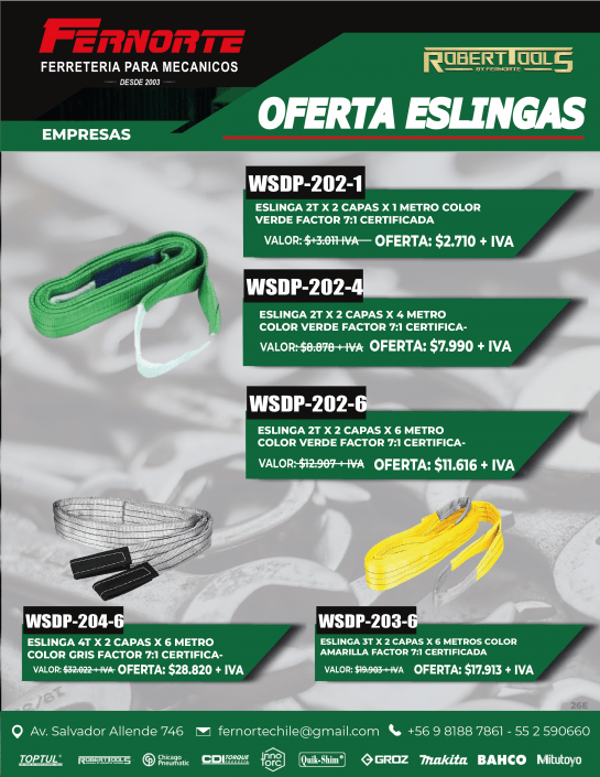 26E – ROBERT-TOOLS ESLINGAS