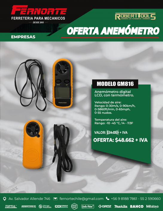 29E – ROBERT-TOOLS ANEMOMETRO